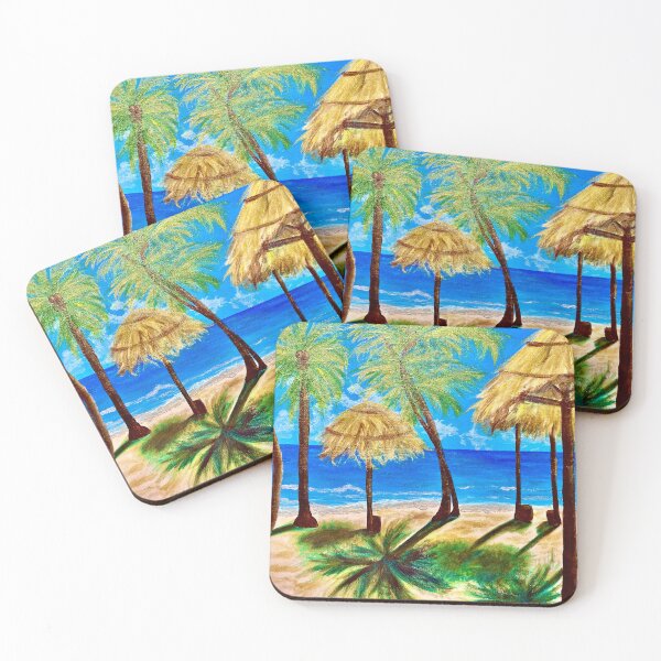 Item preview, Seaside and palapas designed and sold by PGKINART.