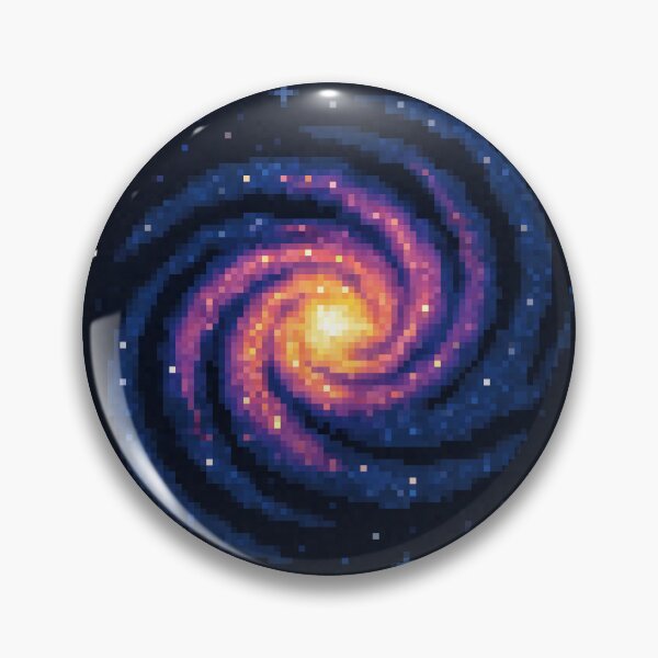 Item preview, Spiral Galaxy Pixel Art – Cosmic Swirl in Deep Space designed and sold by retro_pixel.