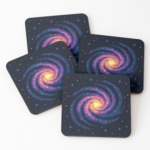 Item preview, Spiral Galaxy Pixel Art – Cosmic Swirl in Deep Space designed and sold by retro_pixel.