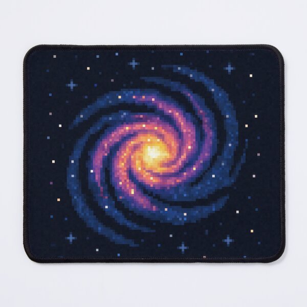 Item preview, Spiral Galaxy Pixel Art – Cosmic Swirl in Deep Space designed and sold by retro_pixel.