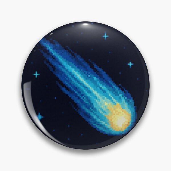 Item preview, Pixel Comet – Blue Streak Across the Starry Sky designed and sold by retro_pixel.