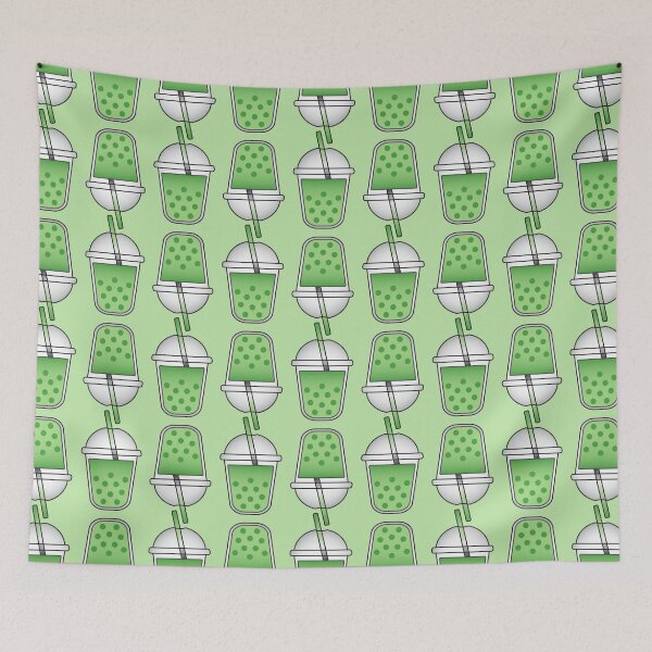 Item preview, Boba Tea Drink - Green/Grey/Black- Aromantic Pride Colours designed and sold by SChristineBrink.