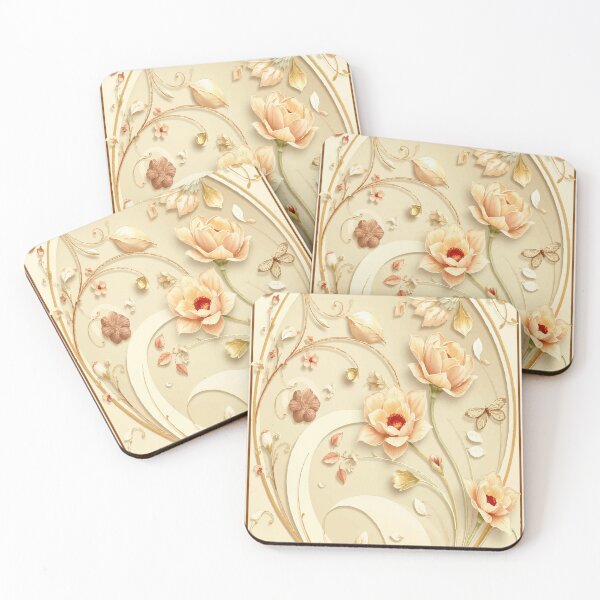 Item preview, Golden Bloom Art Nouveau Garden designed and sold by AbstractAnom.