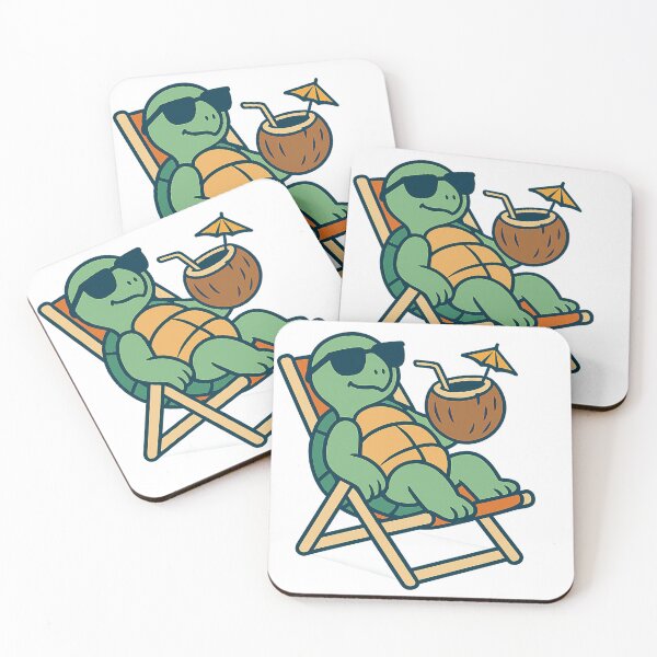 Item preview, Chill Turtle – Coconut & Sunshine Vibes designed and sold by TinyDoodles.