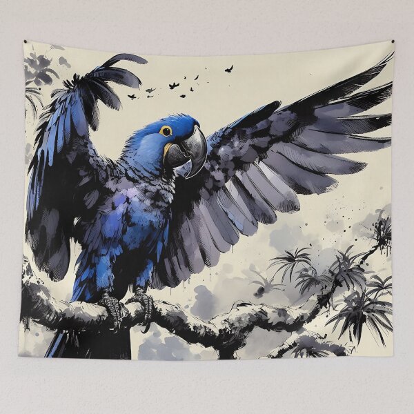 Item preview, Hyacinth Macaw Art #5 | Blue Macaw Lovers designed and sold by ksgraphics222.