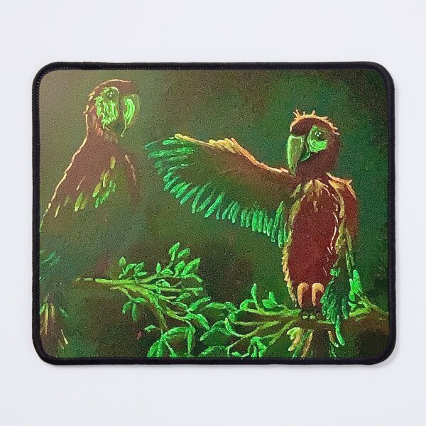 Item preview, Pink macaws at night in phosphorescence designed and sold by PGKINART.