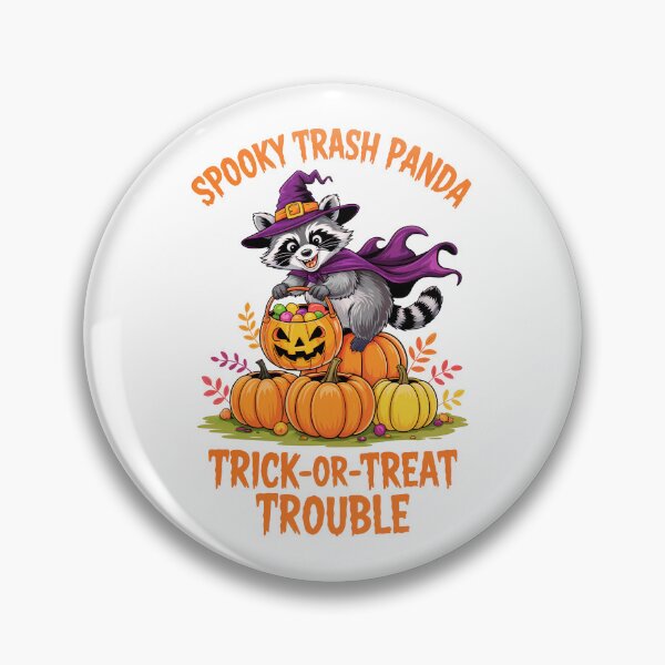Item preview, Spooky Trash Panda: Trick Or Treat Trouble Raccoon Art designed and sold by elynne9.