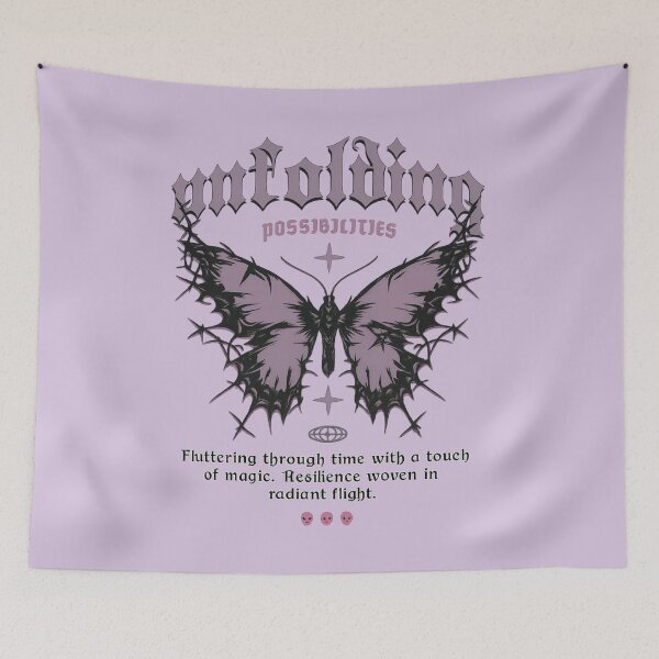 Item preview, Unfolding Possibilities – Gothic Y2K Butterfly Design designed and sold by ThaliaMoon.