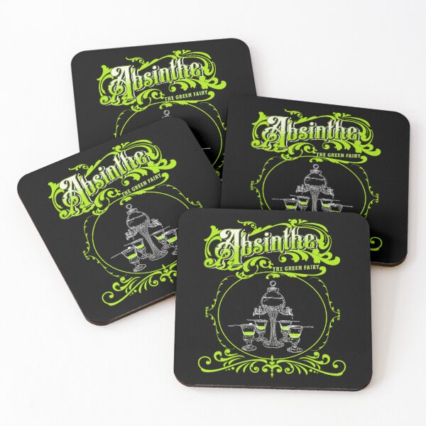 Item preview, Vintage Illustrated Absinthe Set designed and sold by HRSCreates.