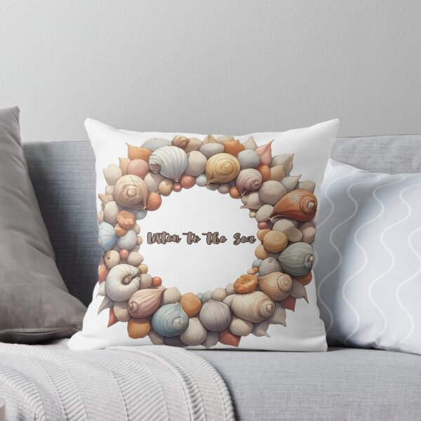 Item preview, Listen to the Sea – Ocean Shell Aesthetic Design designed and sold by Pixel--Threads.