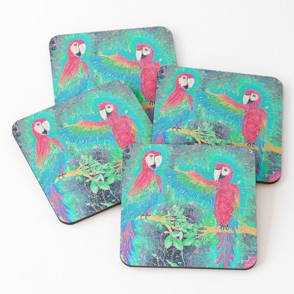 Item preview, Pink Macaws Multicolored parrots by day designed and sold by PGKINART.
