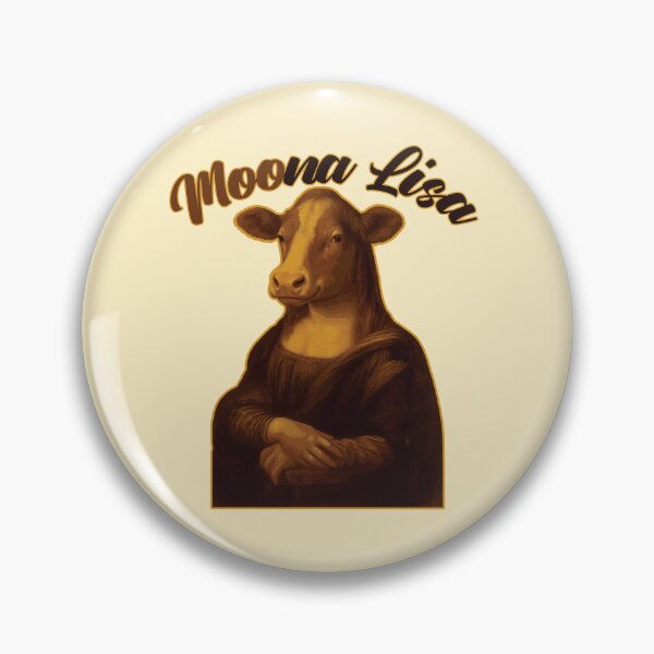 Aperçu de l'œuvre Parodie amusante de la vache Mona Lisa créée et vendue par MehMerchTees.