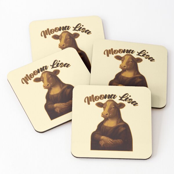 Item preview, Funny Cow Mona Lisa Parody Art designed and sold by MehMerchTees.