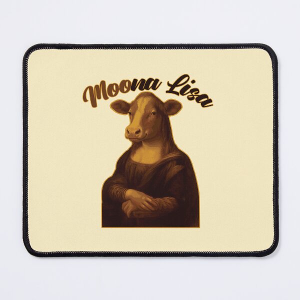 Item preview, Funny Cow Mona Lisa Parody Art designed and sold by MehMerchTees.