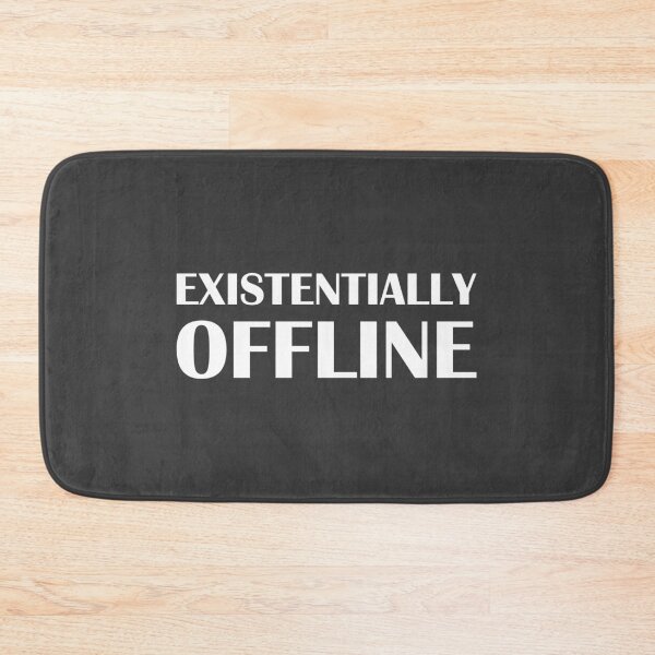 Item preview, Existentially Offline – Funny Introvert Quote Design / Introvert Joke Funny T-Shirt Label designed and sold by introvertvibes.