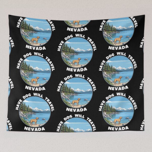 Item preview, Have Dog Will Travel Nevada - Mountain Lake Adventure with dog designed and sold by Fikuall.