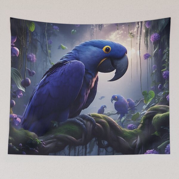 Item preview, Hyacinth Macaw Art #10 | Blue Macaw Lovers designed and sold by ksgraphics222.