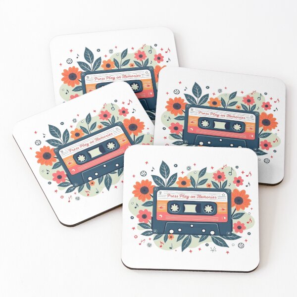 Item preview, Vintage Cassette Tape Art - "Press Play on Memories" designed and sold by Designers-show.