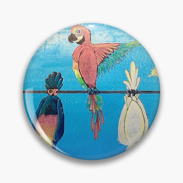 Item preview, Multicolored parrots on a wire designed and sold by PGKINART.