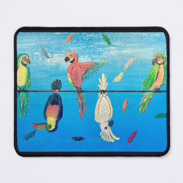 Item preview, Multicolored parrots on a wire designed and sold by PGKINART.