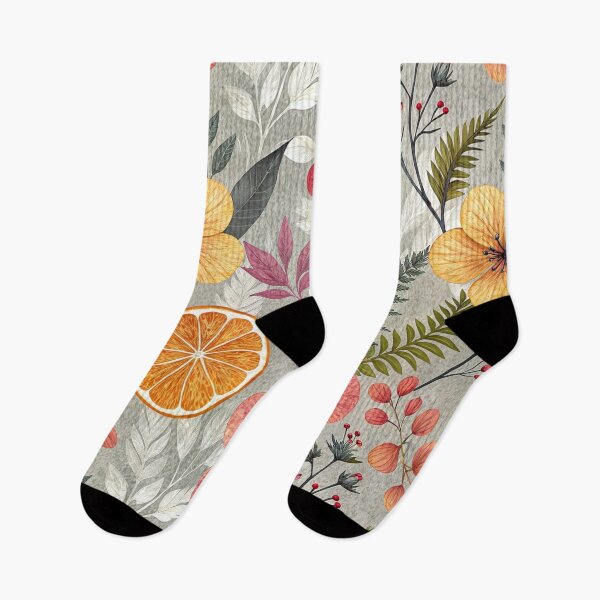 Item preview, Botanical Garden with Orange Twist designed and sold by joycrysstudio.