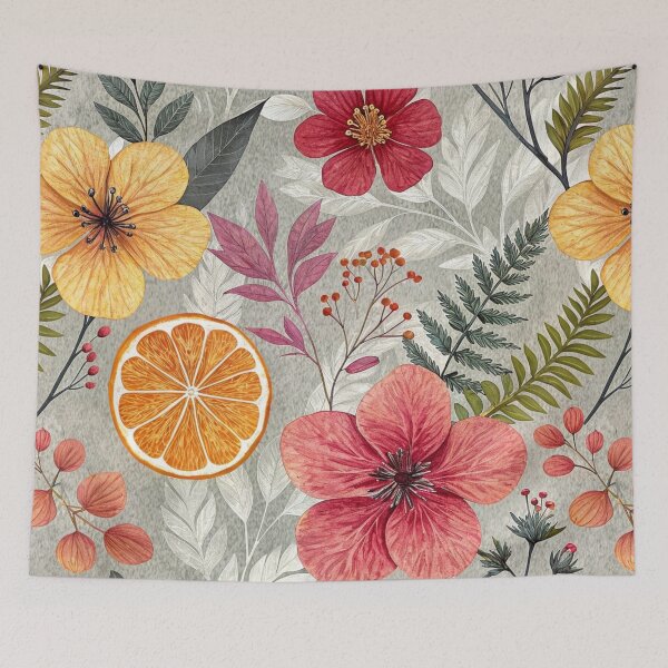 Item preview, Botanical Garden with Orange Twist designed and sold by joycrysstudio.
