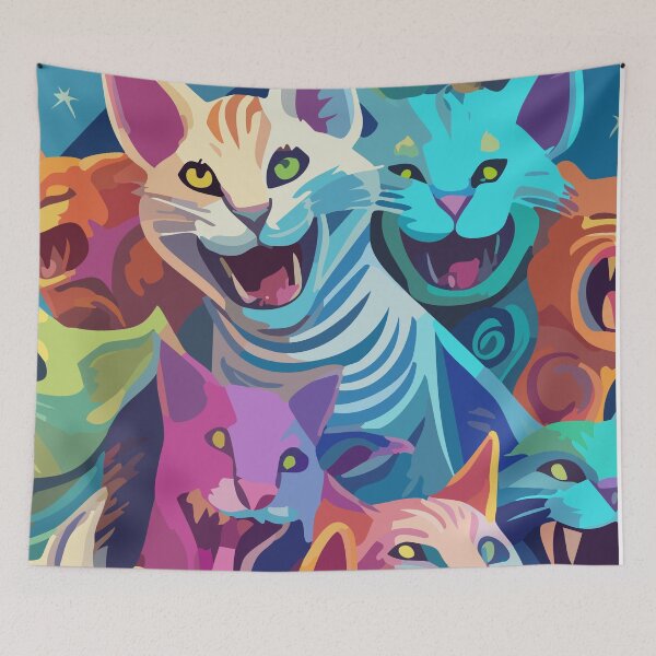 Item preview, Crazed cats designed and sold by gumdrop-go.