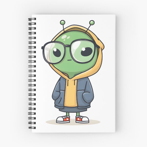 Item preview, Stylish Cartoon Alien in Hoodie designed and sold by DriftGolden.