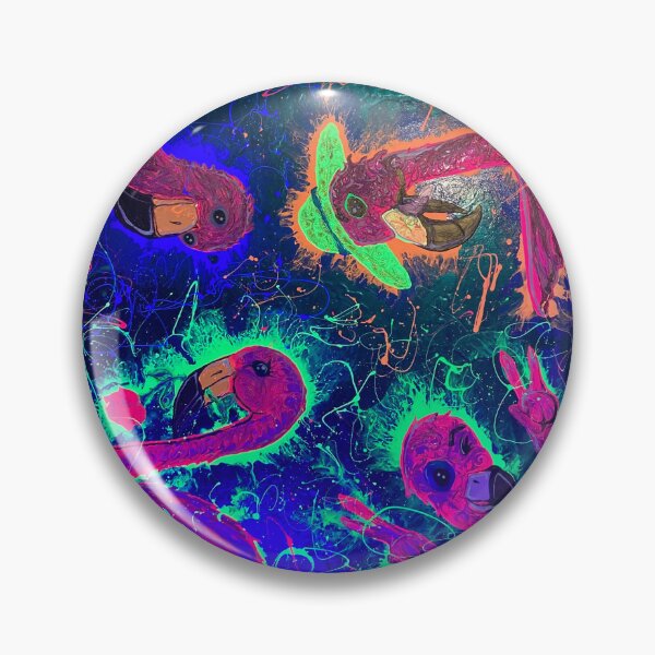 Item preview, Flamingo Quartet Party Blacklight Style designed and sold by PGKINART.