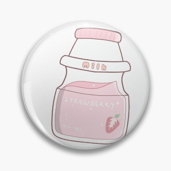 Item preview, Strawberry milk bottle designed and sold by Lonelypeach.