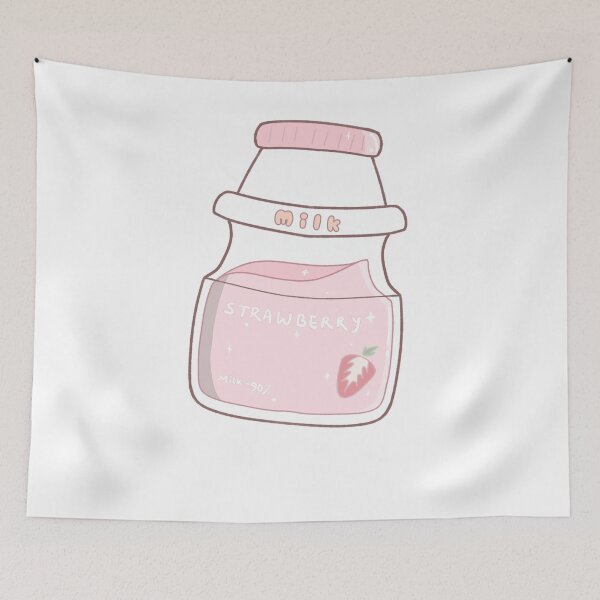 Item preview, Strawberry milk bottle designed and sold by Lonelypeach.