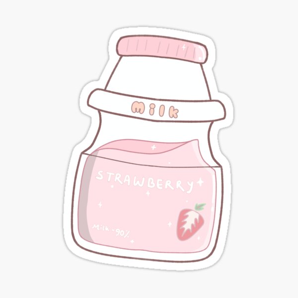 Item preview, Strawberry milk bottle designed and sold by Lonelypeach.