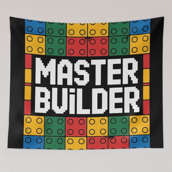 Item preview, Master Builder – Retro Lego Bricks Inspired Design designed and sold by BestDetailer.