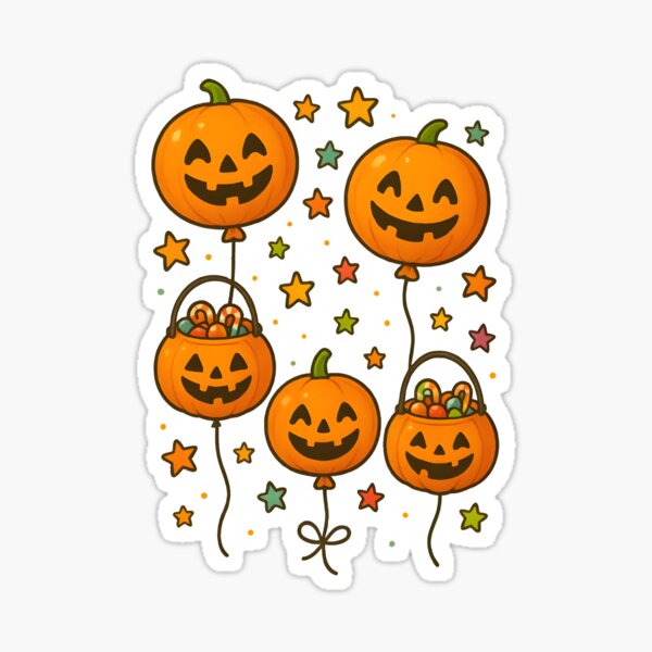 Item preview, Pumpkin Balloon Parade designed and sold by Uglyandcute.
