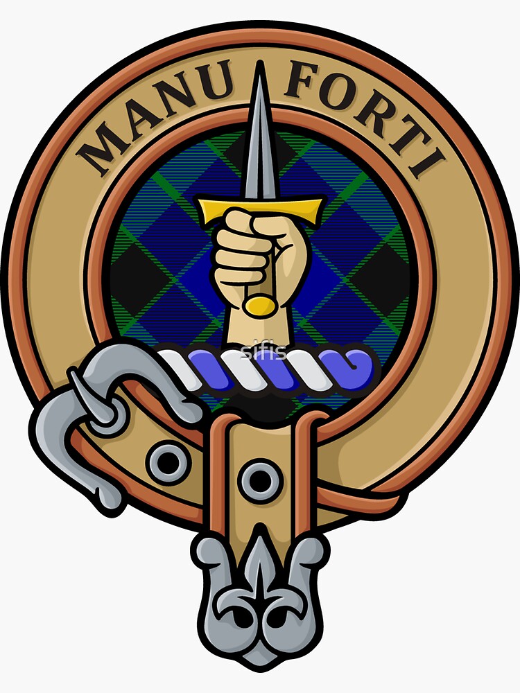 Clan MacKay Crest over Tartan