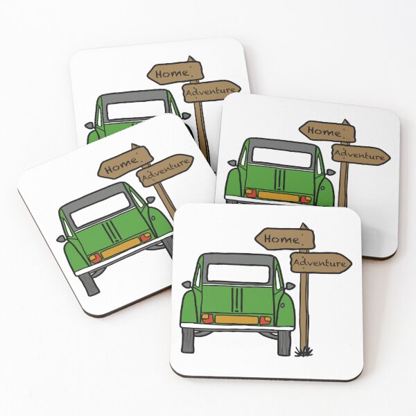 Item preview, Citroën 2CV car adventures in bamboo green designed and sold by OhNoNotAgain42.