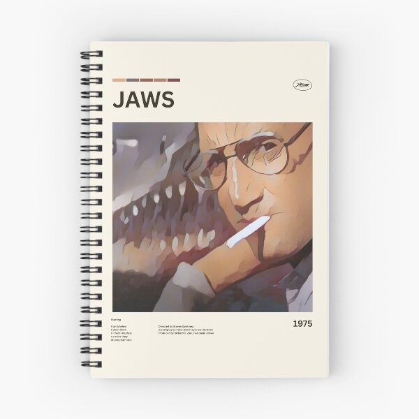 Item preview, Jaws Inspired Film Movie Poster Canvas Print designed and sold by Cool Robot Bro..