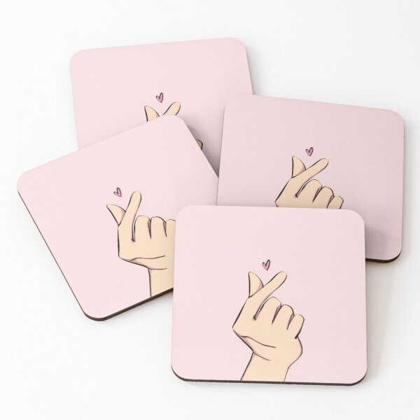 Item preview, Korean Finger Heart Gesture – Cute K-Pop Anime Style Design designed and sold by Designers-show.