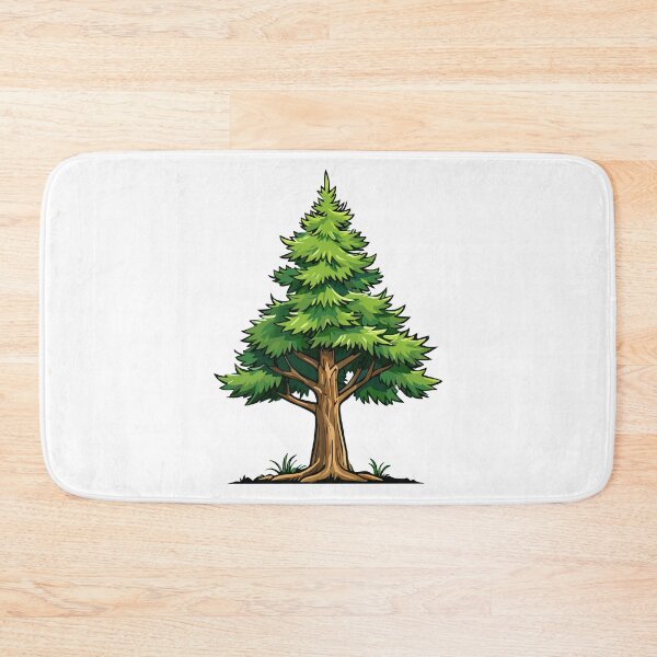 Item preview, Evergreen forest, wild nature trees templates, illustration woodland trees, Various coniferous trees against a white background, showcasing diverse tree shapes and form designed and sold by Danler.