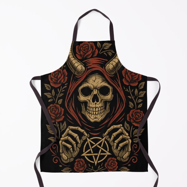 Item preview, Horned Demon Skull Occult Art designed and sold by Shoot-The-Moon.