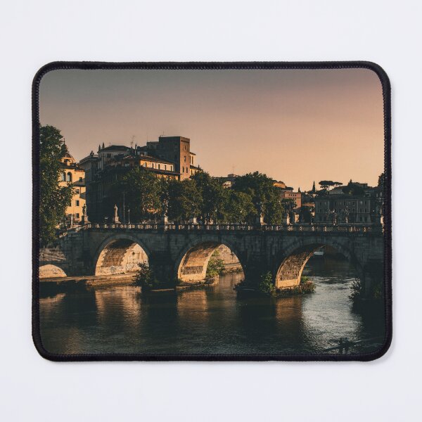 Item preview, Golden Evening on Ponte Sant’Angelo - Angels over the Tiber, Rome designed and sold by ksevis.