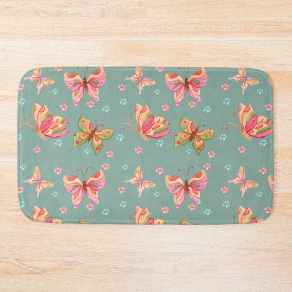 Item preview, Vintage Watercolor Butterflies and Flowers Pattern designed and sold by RMpc.