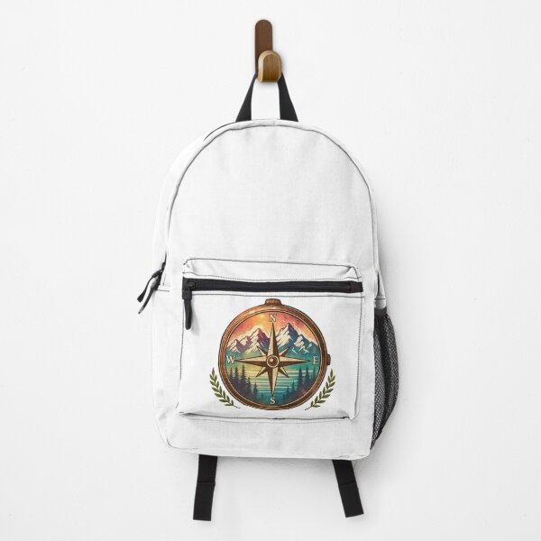 Item preview, Vintage Compass with Mountain Landscape designed and sold by ArtfulWeave.