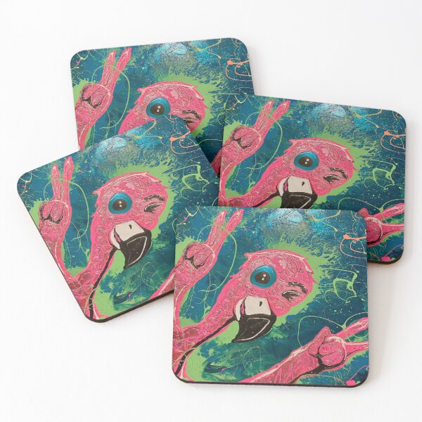 Item preview, Cool Peace Pink Flamingo designed and sold by PGKINART.