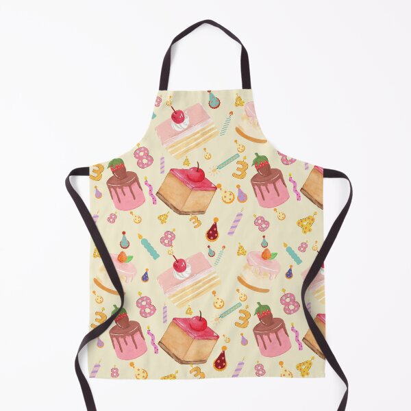 Item preview, Pastel Birthday Party Pattern – Cakes, Candles & Cute Number Theme on Cream Background designed and sold by RMpc.