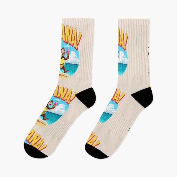 Item preview, Funny Banana Cartoon Beach Summer Vacation – Cute Tropical Fruit Character T-Shirt designed and sold by Raslanity.