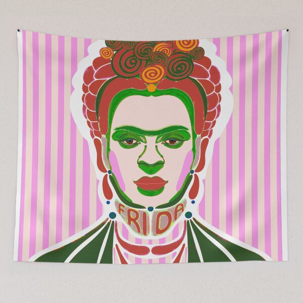 Item preview, Frida Khalo in bloom, Surreal Floral Portrait, Vintage Bohemian Portrait designed and sold by Clara Fruggeri.