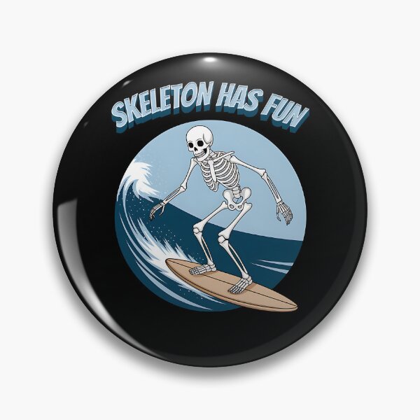 Item preview, Skeleton having fun cool surfer design designed and sold by ReneMM.