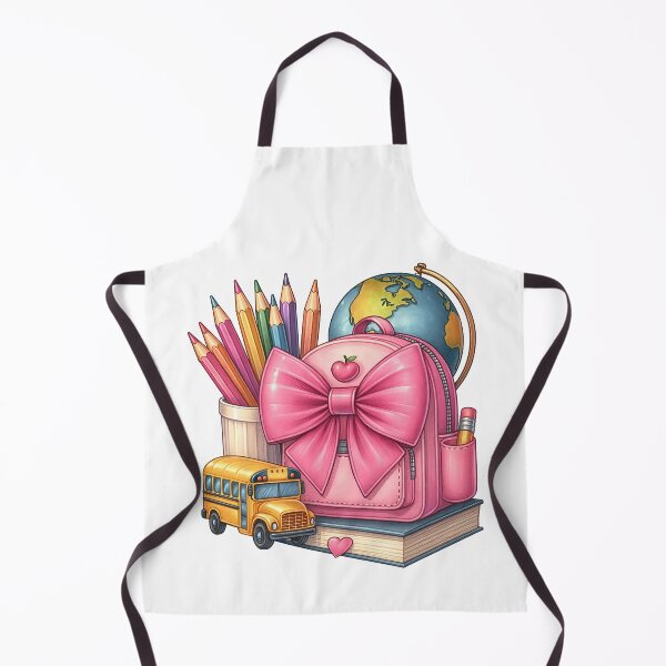 Item preview, Back to School Supplies with Pink Backpack designed and sold by ArtfulWeave.