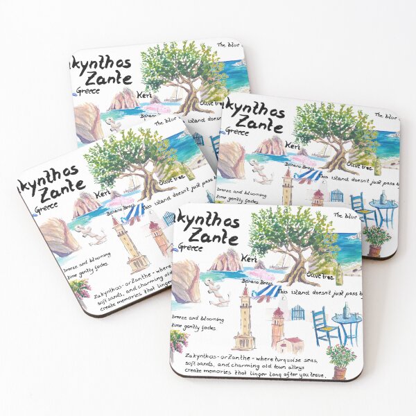 Item preview, Zante Ionian Islands Travel Sketches and Memories Art designed and sold by artshop77.
